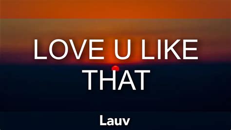 love you like that lyrics